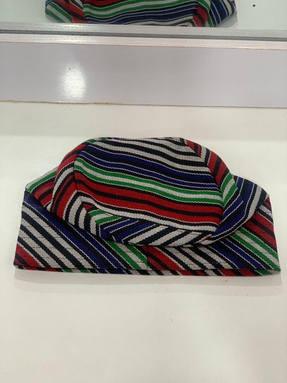 African men Aso Oke Cap | Fila Ijebu, Nigerian Men's Hat (22.5 inches)