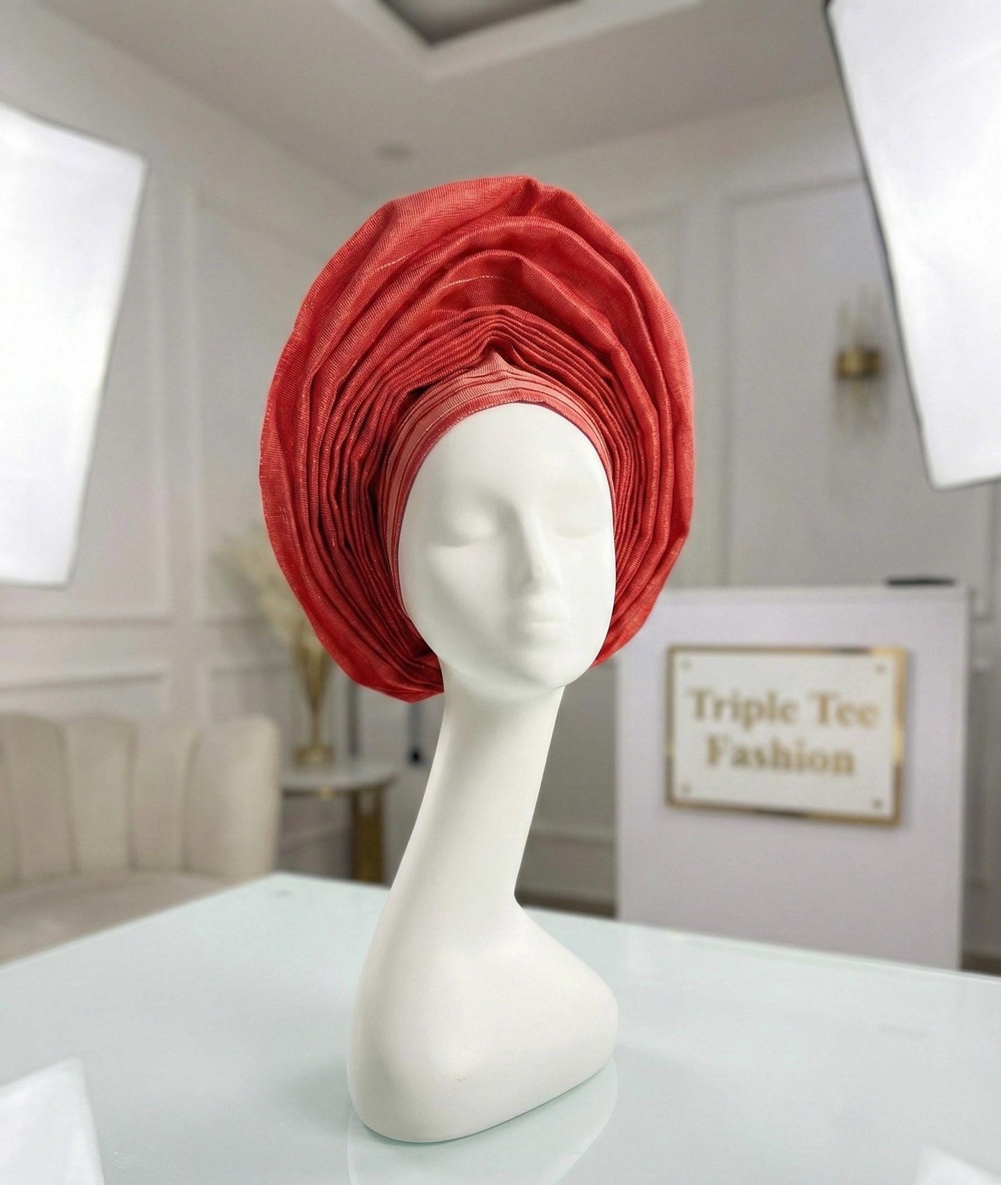Pretied Aso Oke Gele | Ready-to-Wear Nigerian Headwrap