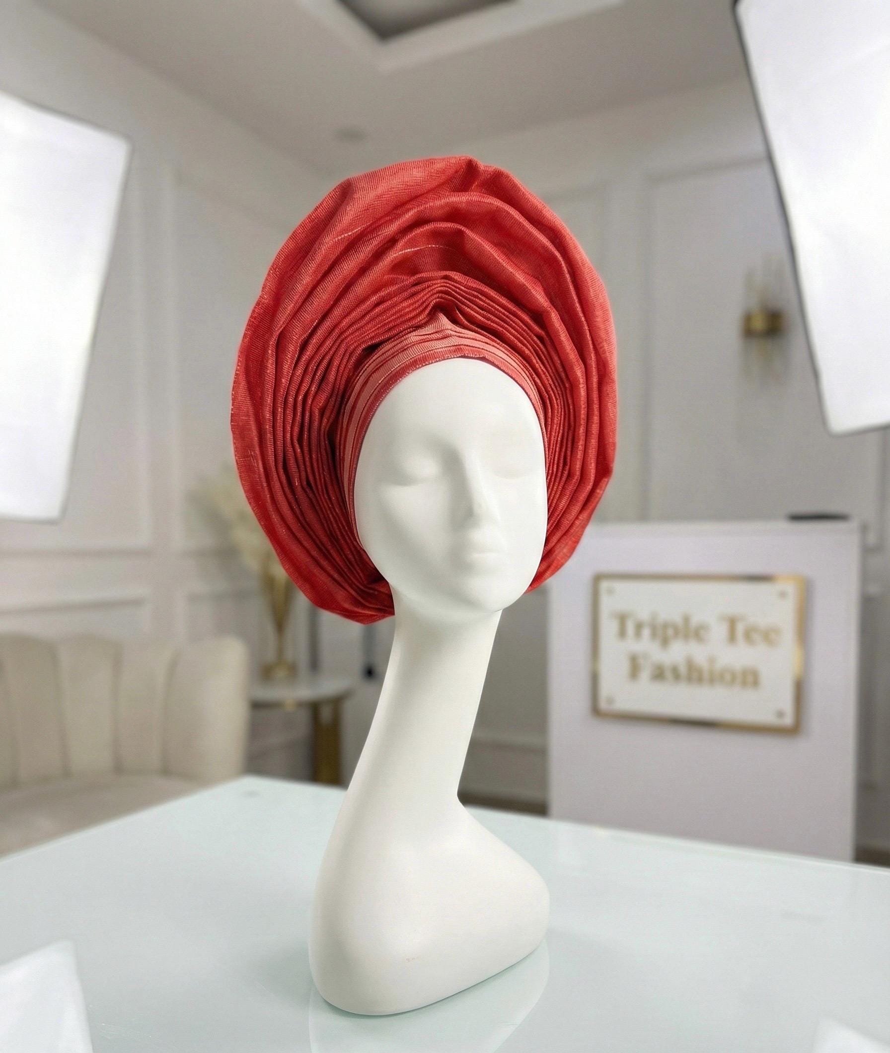 Pretied Aso Oke Gele | Ready-to-Wear Nigerian Headwrap