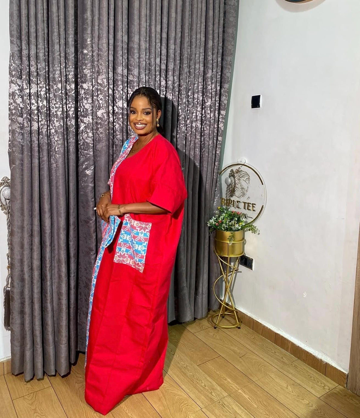 Akwete Aso Oke Boubou Dress with Scarf | African Kaftan, Traditional Nigerian Wear