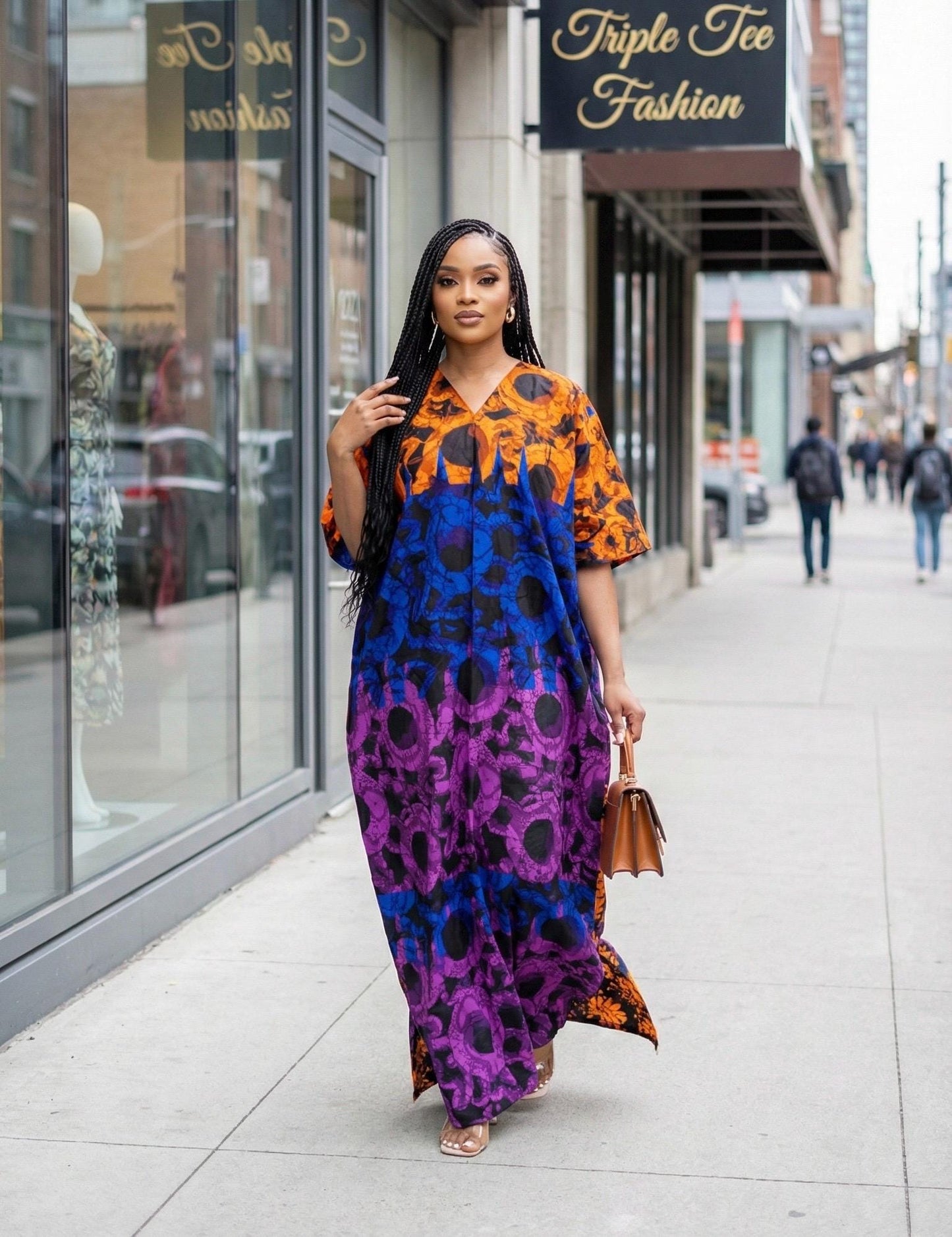 African Ankara dress | Adire long danshiki | Kaftan| Jalabiya| Rich aunty | Nigerian dress| Party dress| One size fits all| plus size boubou