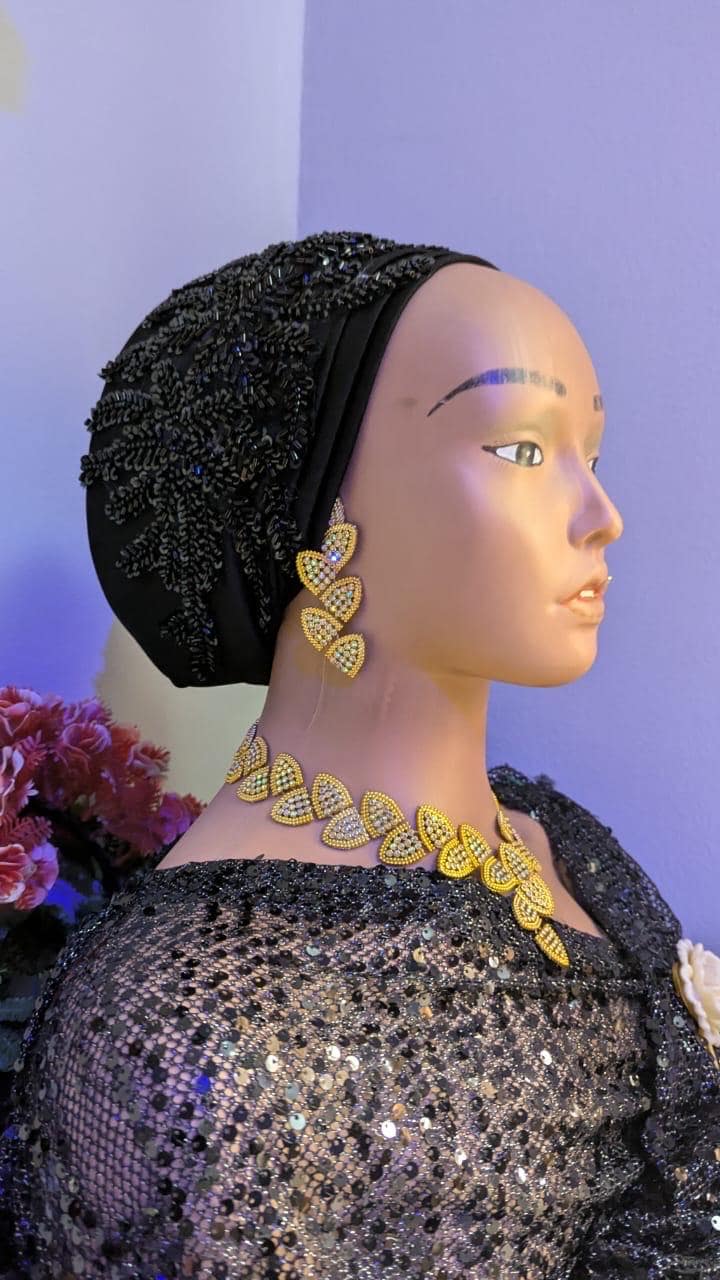 Duchess Silk Turban Hat | Pre-Tied Crystal Headtie