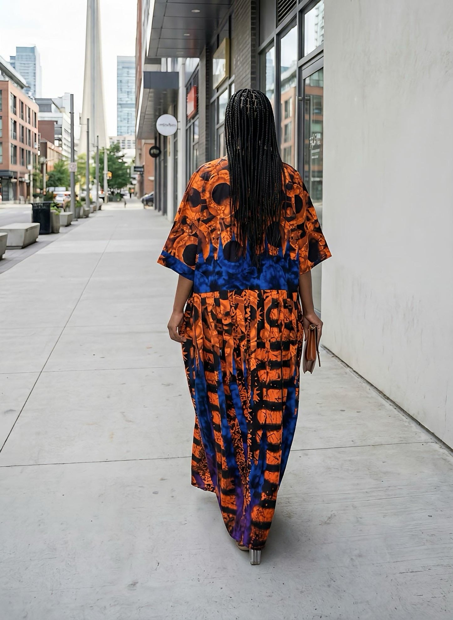 African Ankara dress | Adire long danshiki | Kaftan| Jalabiya| Rich aunty | Nigerian dress| Party dress| One size fits all| plus size boubou