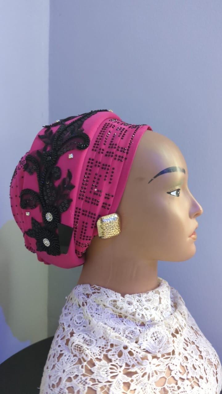 Luxury Turban Hat for Ladies| Pre tied Hat| Zara cap| Eid |Pre styled Head Tie| Ready To Wear Turban Headtie| African Auto cap| Muslim Women