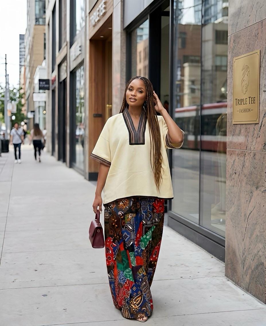 African Boubou Dress | Scuba Net Kaftan with Ankara Patchwork | Free Size Maxi Boubou | One Size Fits 2–20 | Luxury African Wear