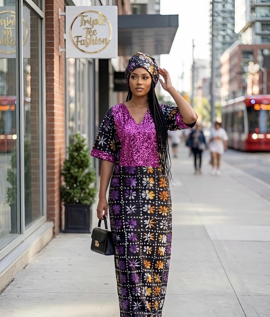 African Kampala Bubu Dress | Ankara Kaftan, Plus Size
