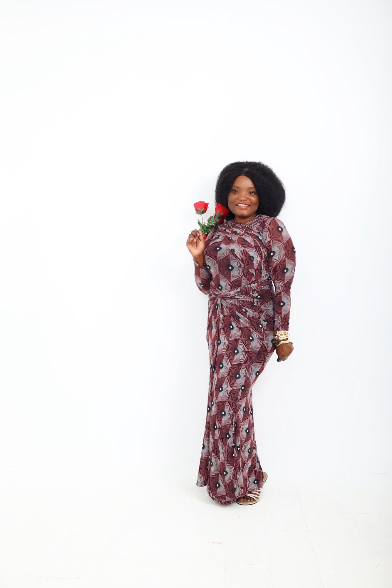 Bloom Mesh Maxi Dress – African-Inspired Floral Elegance | Sizes 12 & 14 | Triple Tee Fashion