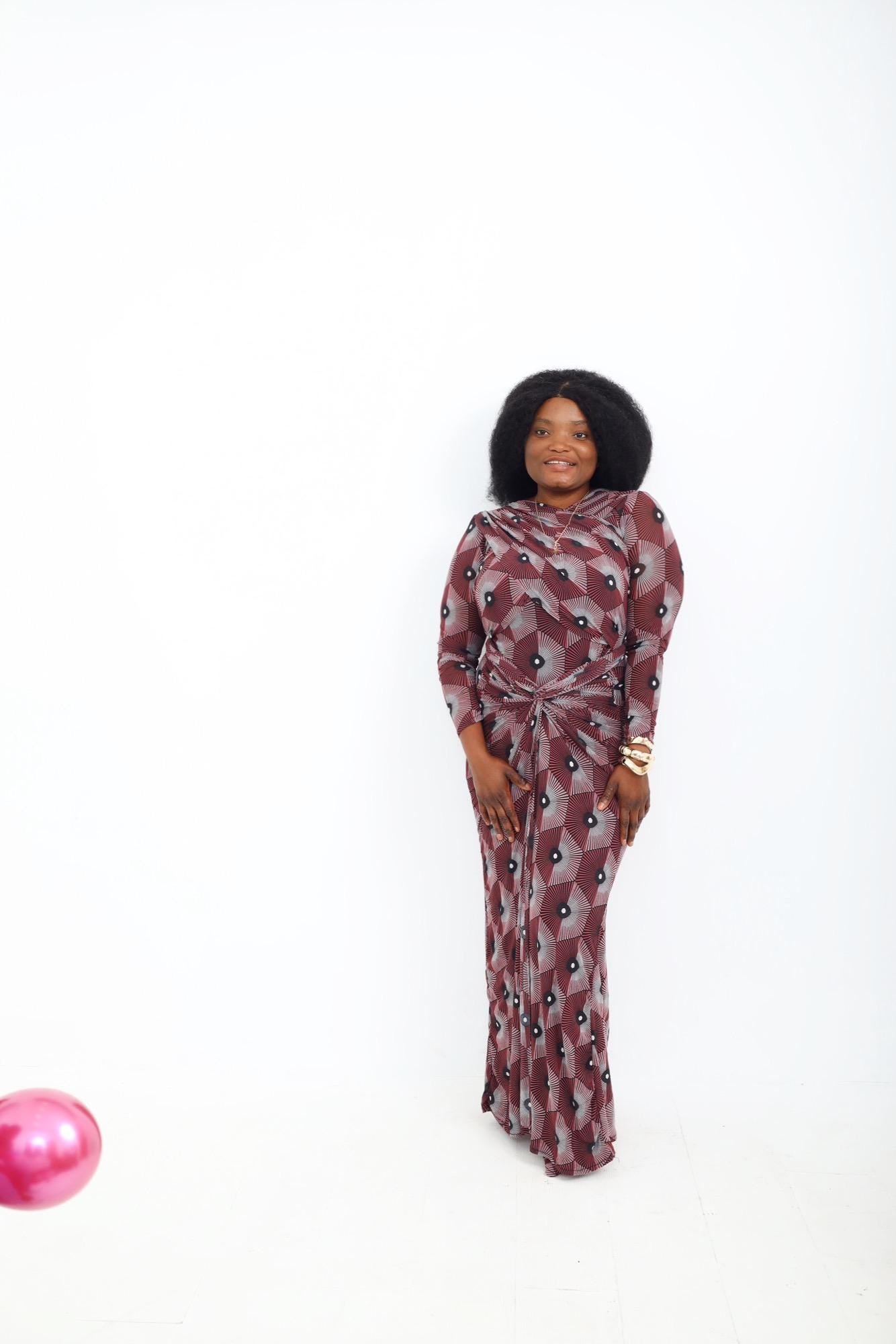Bloom Mesh Maxi Dress – African-Inspired Floral Elegance | Sizes 12 & 14 | Triple Tee Fashion