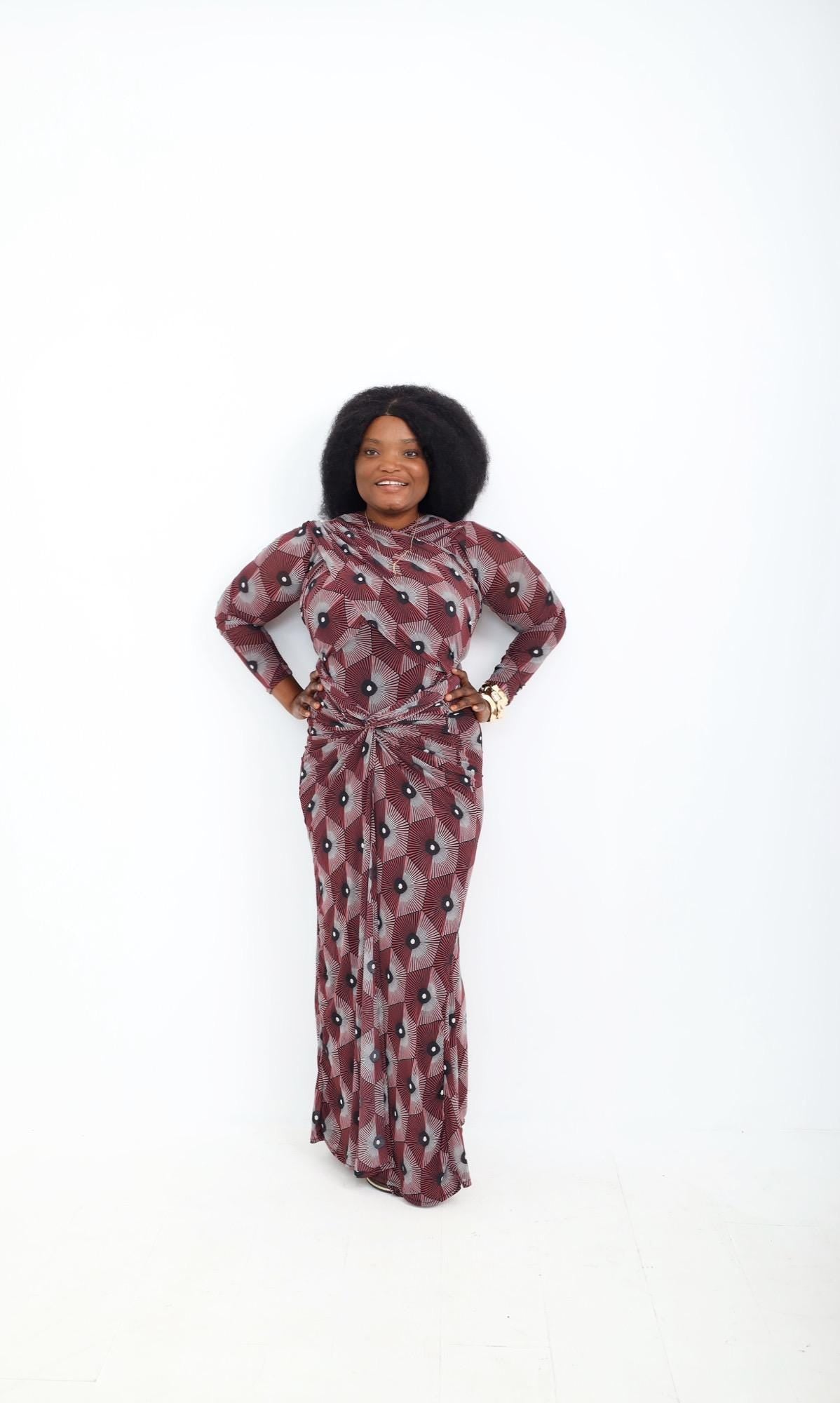 Bloom Mesh Maxi Dress – African-Inspired Floral Elegance | Sizes 12 & 14 | Triple Tee Fashion
