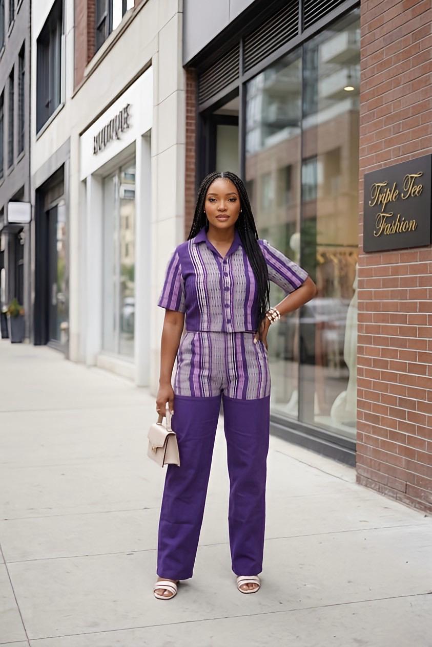 Authentic ASO OKE Boubou Kaftan | Nigerian Traditional Handwoven Fabric