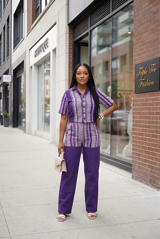 Authentic ASO OKE Boubou Kaftan | Nigerian Traditional Handwoven Fabric