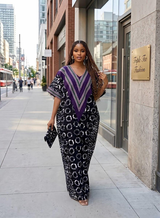 Cotton Ankara Bubu Dress | Nigerian Ankara Kaftan, Plus Size