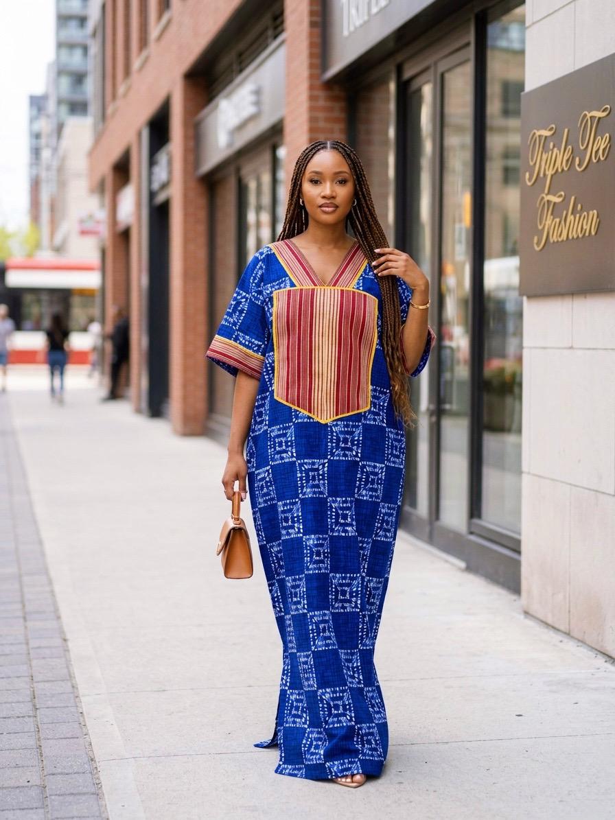 African Ankara Brocade dress| danshiki | Kaftan| Handmade African print dress | Nigerian made | Tie and Dye | Boubou| Rich aunty| Ankara