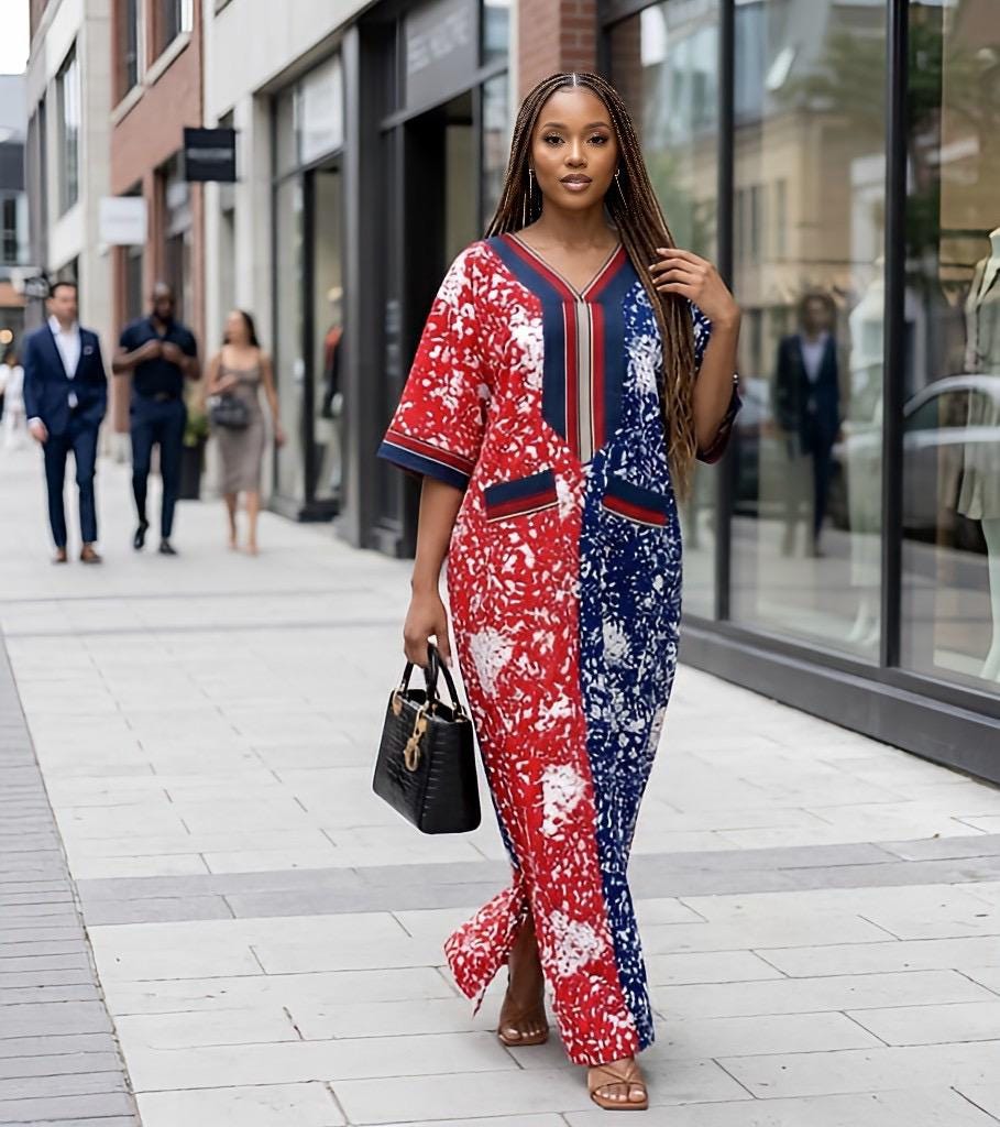 African Ankara Brocade dress| danshiki | Kaftan| Handmade African print dress | Nigerian made | Tie and Dye | Boubou| Rich aunty| Ankara