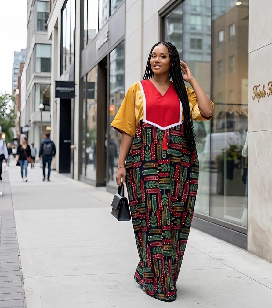 African Ankara Brocade dress| danshiki | Kaftan| Handmade African print dress | Nigerian made | Tie and Dye | Boubou| Rich aunty| Ankara