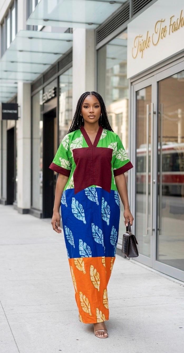 African Ankara Brocade dress| danshiki | Kaftan| Handmade African print dress | Nigerian made | Tie and Dye | Boubou| Rich aunty| Ankara