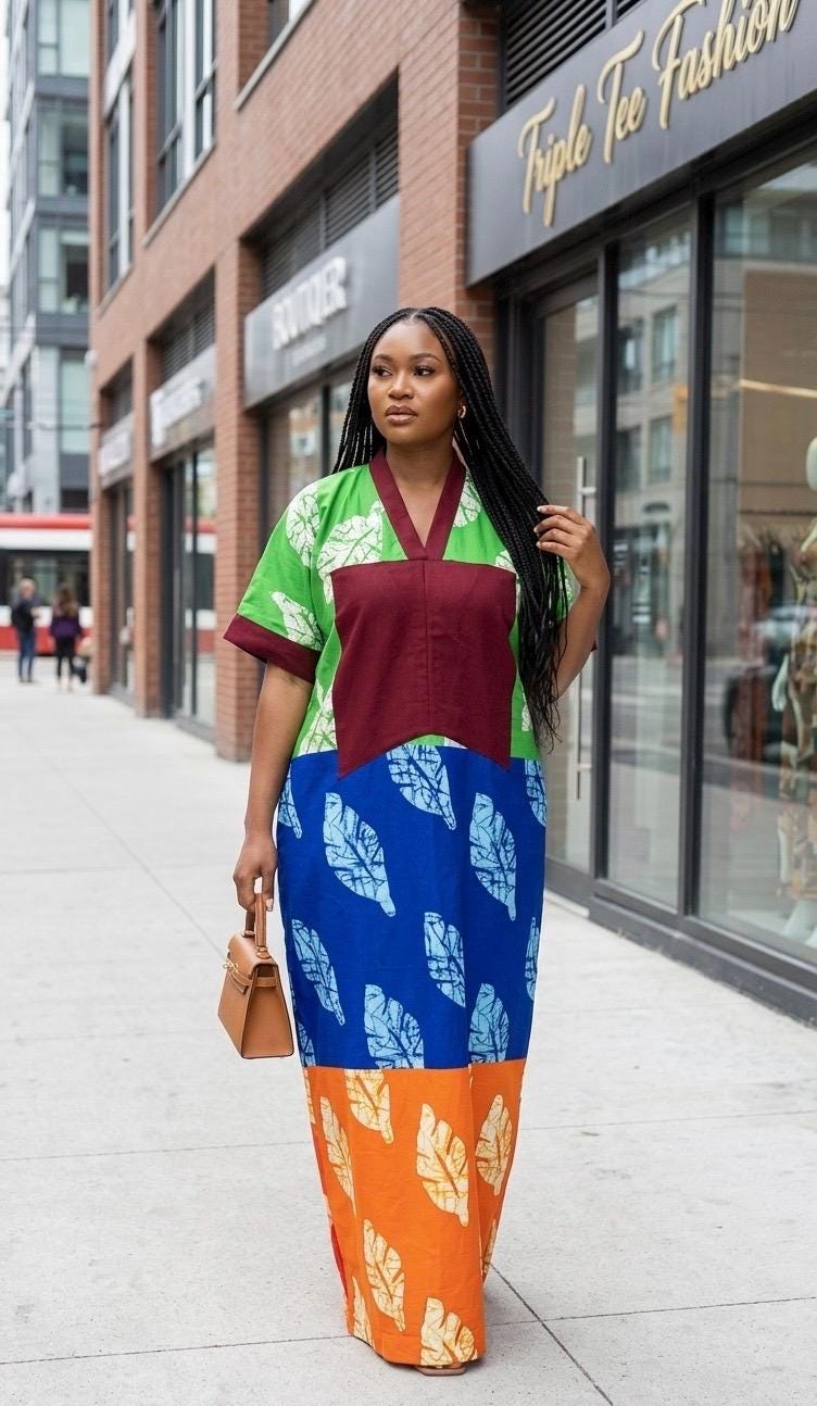African Ankara Brocade dress| danshiki | Kaftan| Handmade African print dress | Nigerian made | Tie and Dye | Boubou| Rich aunty| Ankara