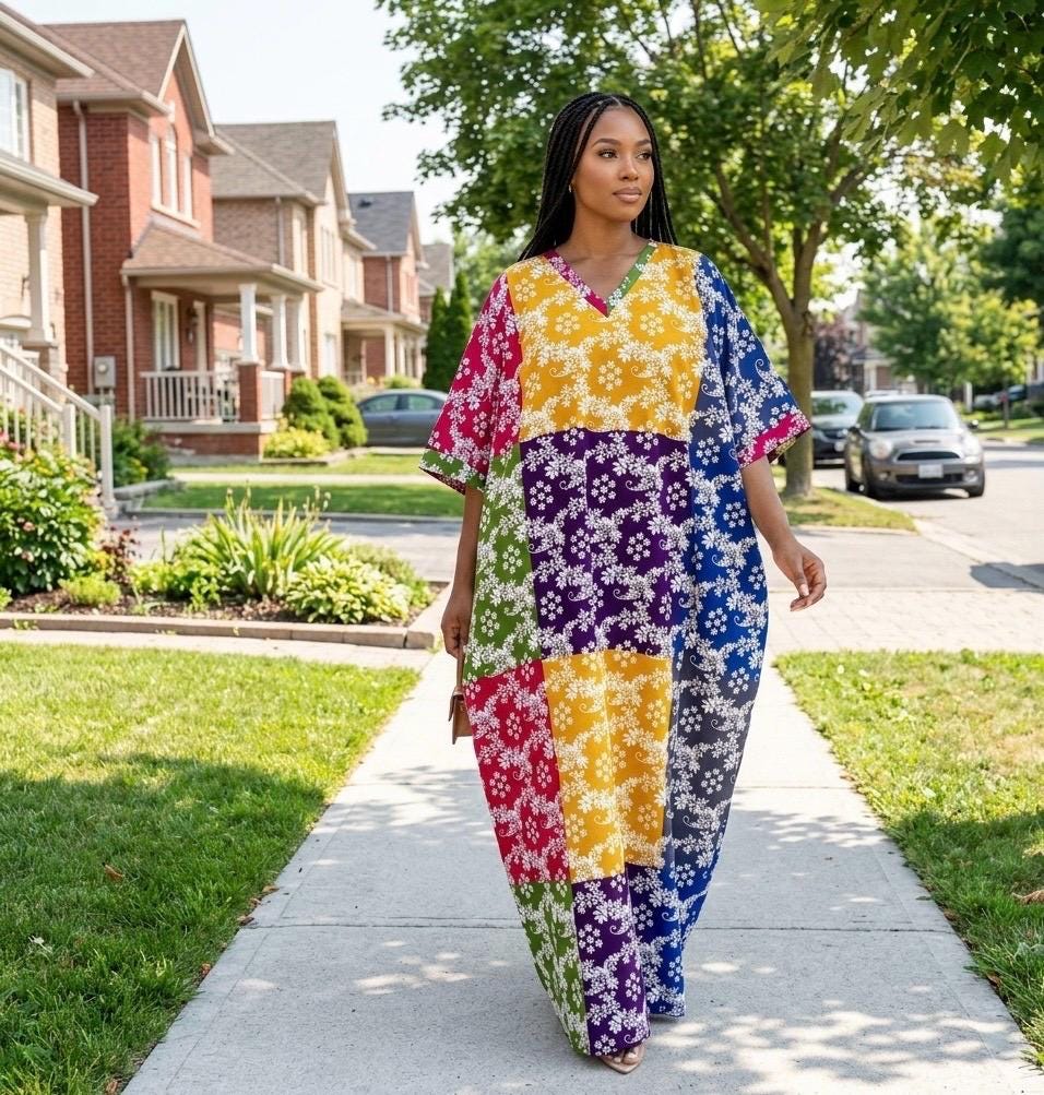 Ankara Boubou Dress | African Print Kaftan, Party Gown