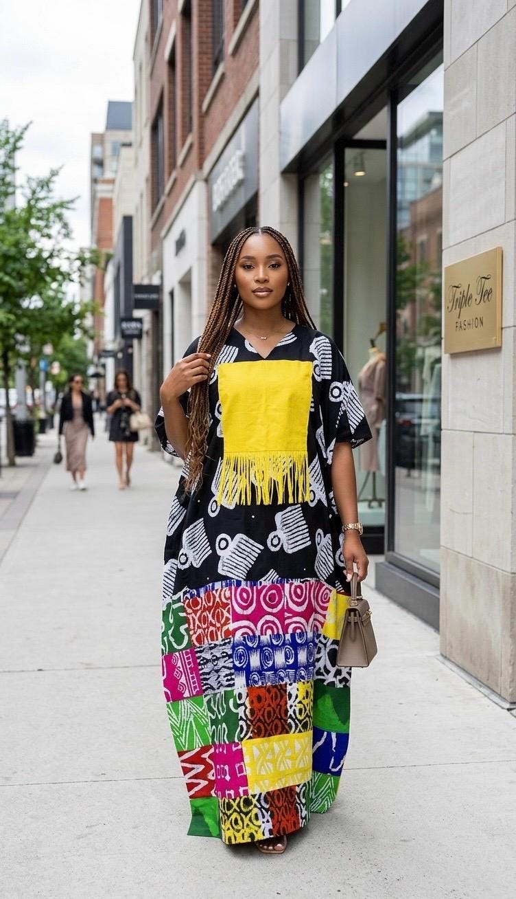 African Ankara Brocade dress| danshiki | Kaftan| Handmade African print dress | Nigerian made | Tie and Dye | Boubou| Rich aunty| Ankara