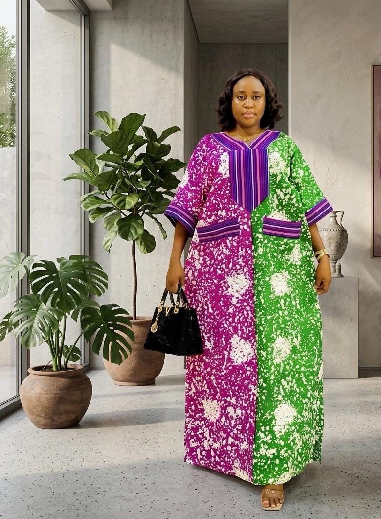 African Ankara Brocade dress| danshiki | Kaftan| Handmade African print dress | Nigerian made | Tie and Dye | Boubou| Rich aunty| Ankara
