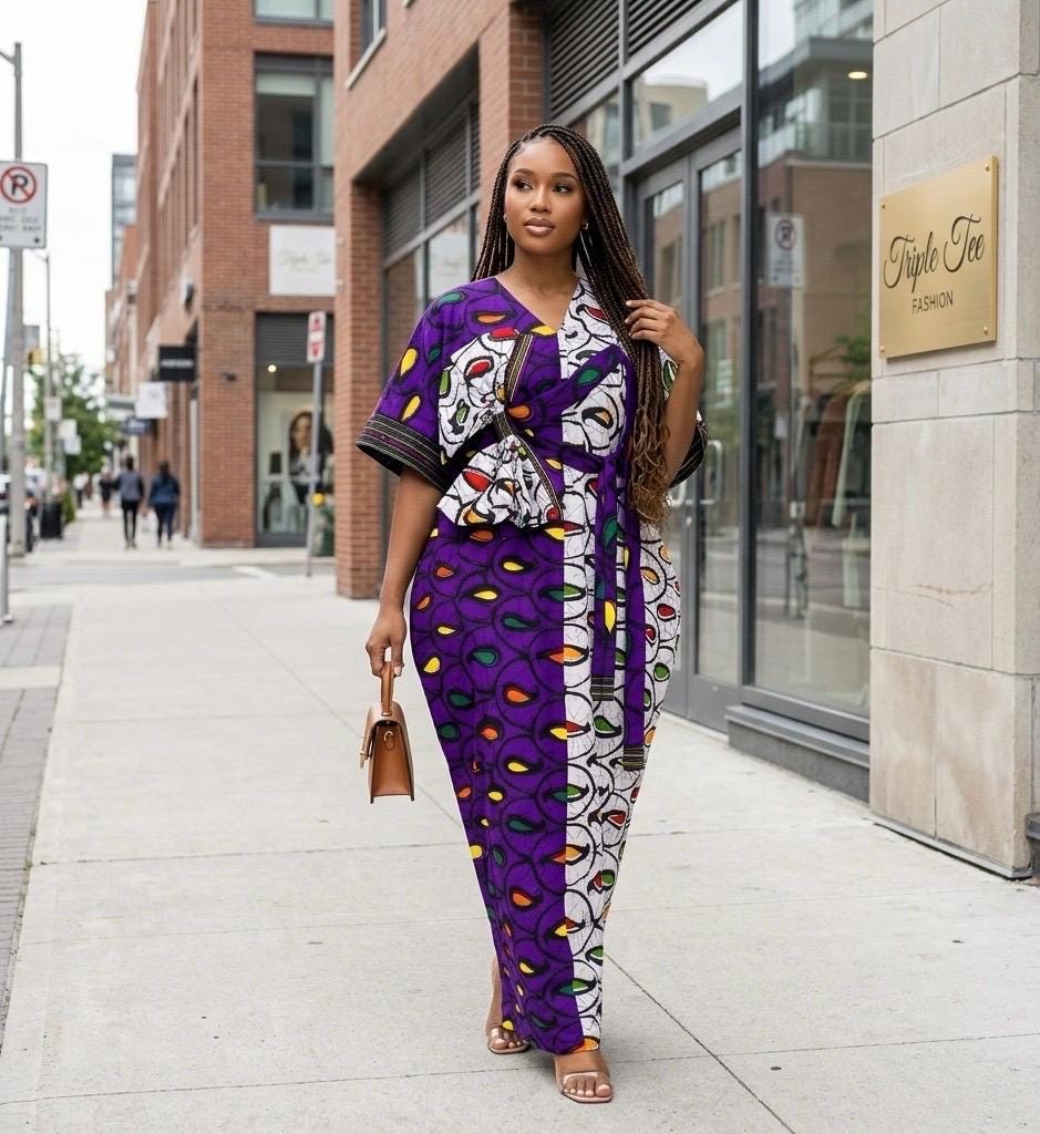 Ankara Boubou Dress | African Print Kaftan, Party Gown