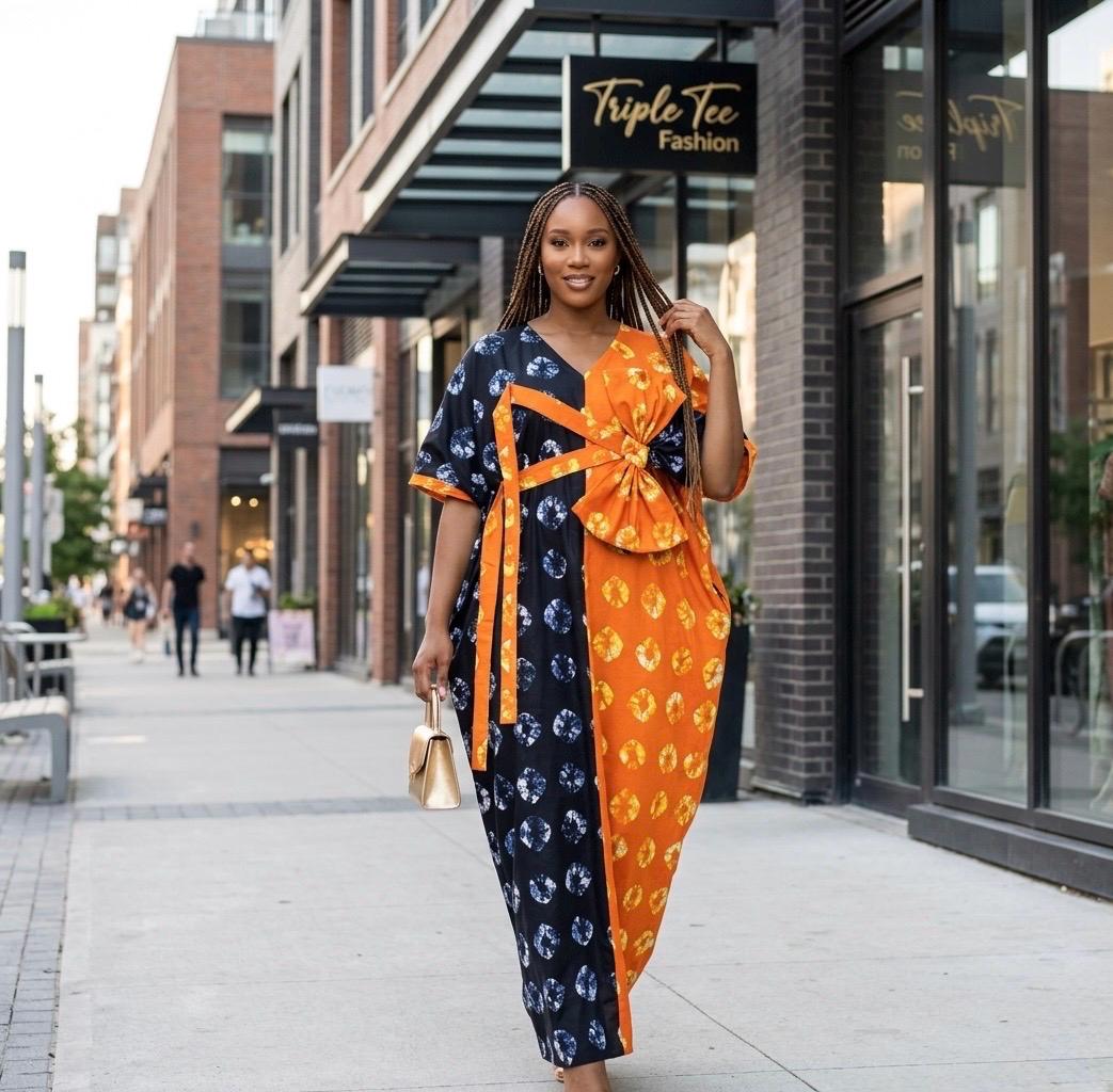 Ankara Boubou Dress | African Print Kaftan, Party Gown