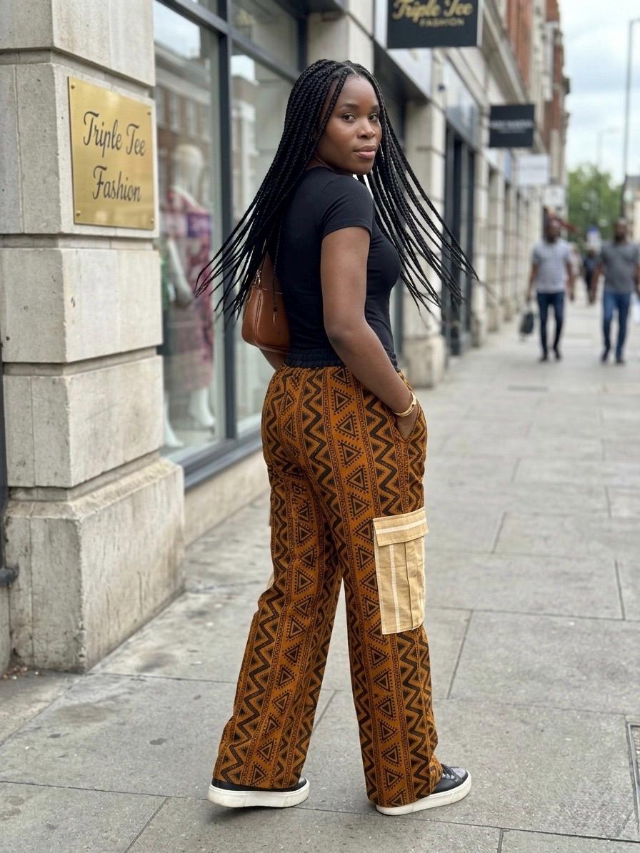 Luxury Ankara & Aso Oke Pants for Women | High Waist African Print Trousers | Ready to Wear Afrocentric Fashion