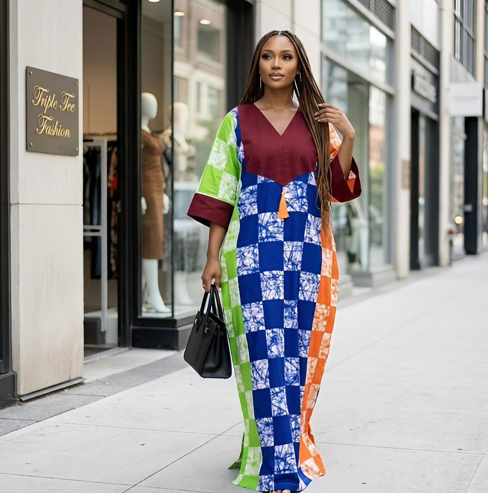 African Ankara Brocade dress| danshiki | Kaftan| Handmade African print dress | Nigerian made | Tie and Dye | Boubou| Rich aunty| Ankara