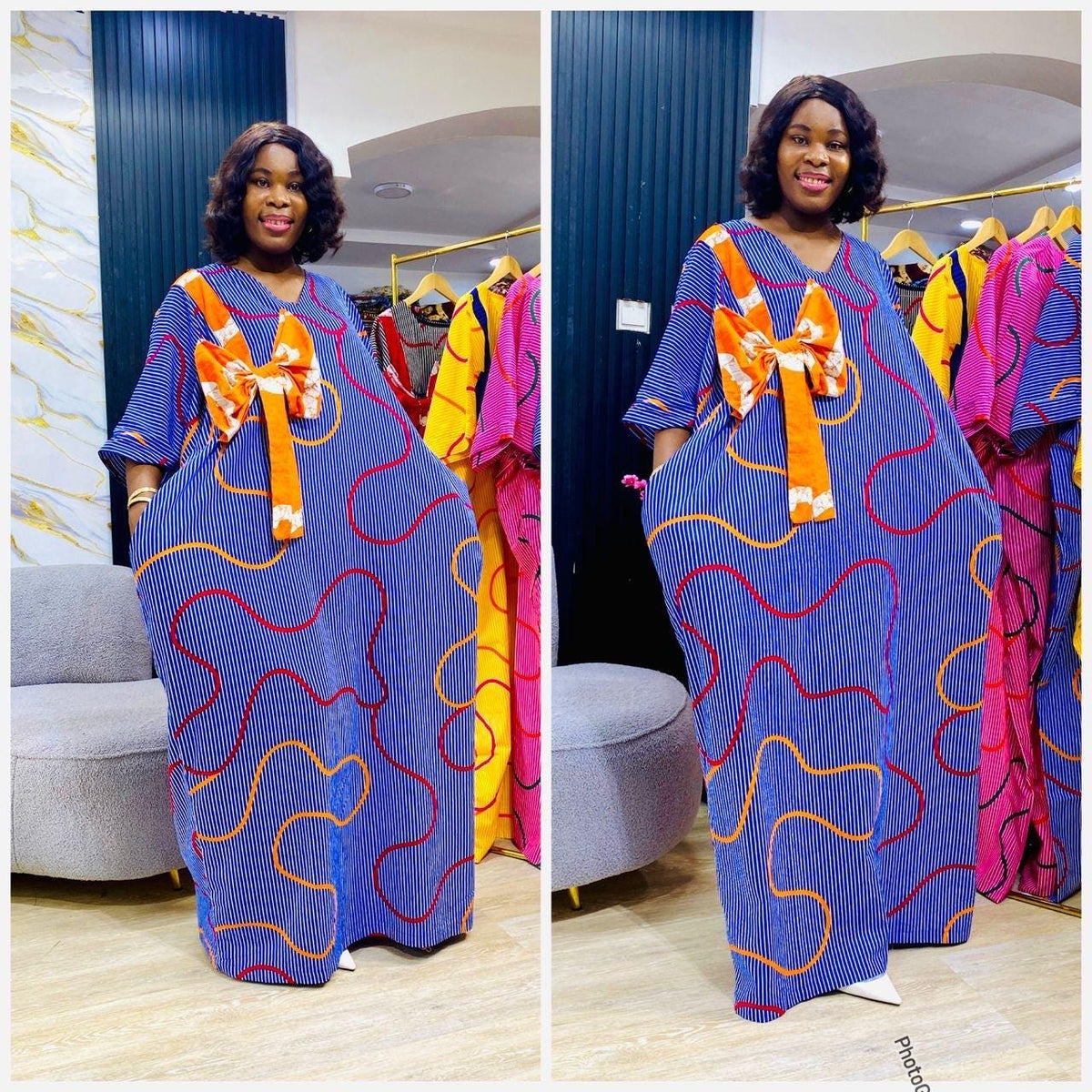 Ankara Boubou Dress | African Print Kaftan, Party Gown