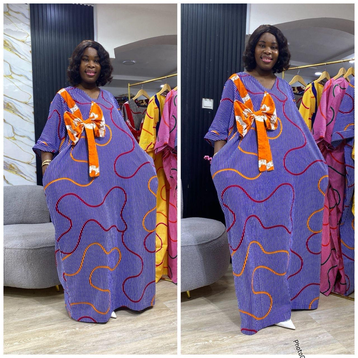 Ankara Boubou Dress | African Print Kaftan, Party Gown