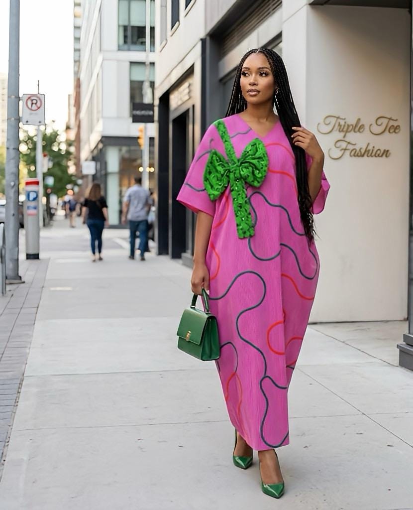 Ankara Boubou Dress | African Print Kaftan, Party Gown
