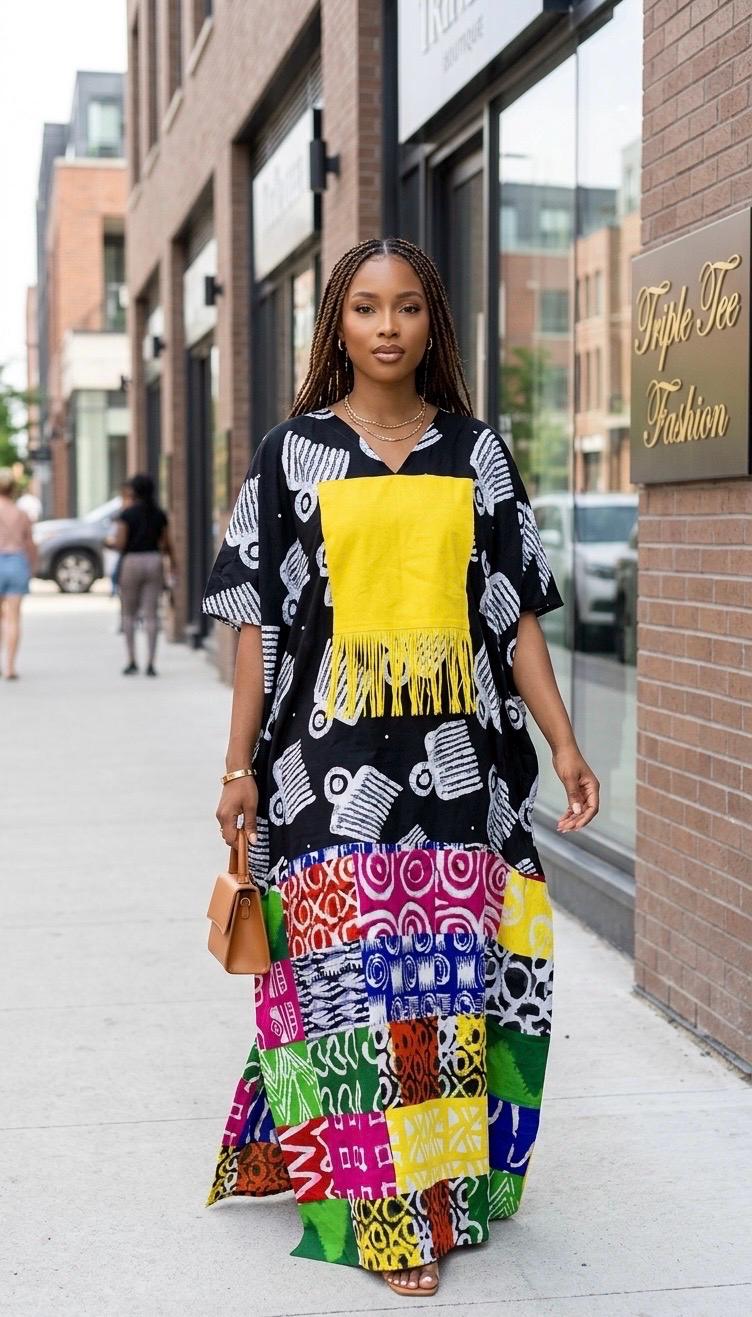 African Ankara Brocade dress| danshiki | Kaftan| Handmade African print dress | Nigerian made | Tie and Dye | Boubou| Rich aunty| Ankara