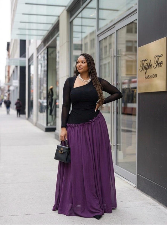 Elegant Transparent Mesh Maxi Dress| Sheer Long Sleeve Dress | Waist Snatching Evening Dress | Modest Glam Dress