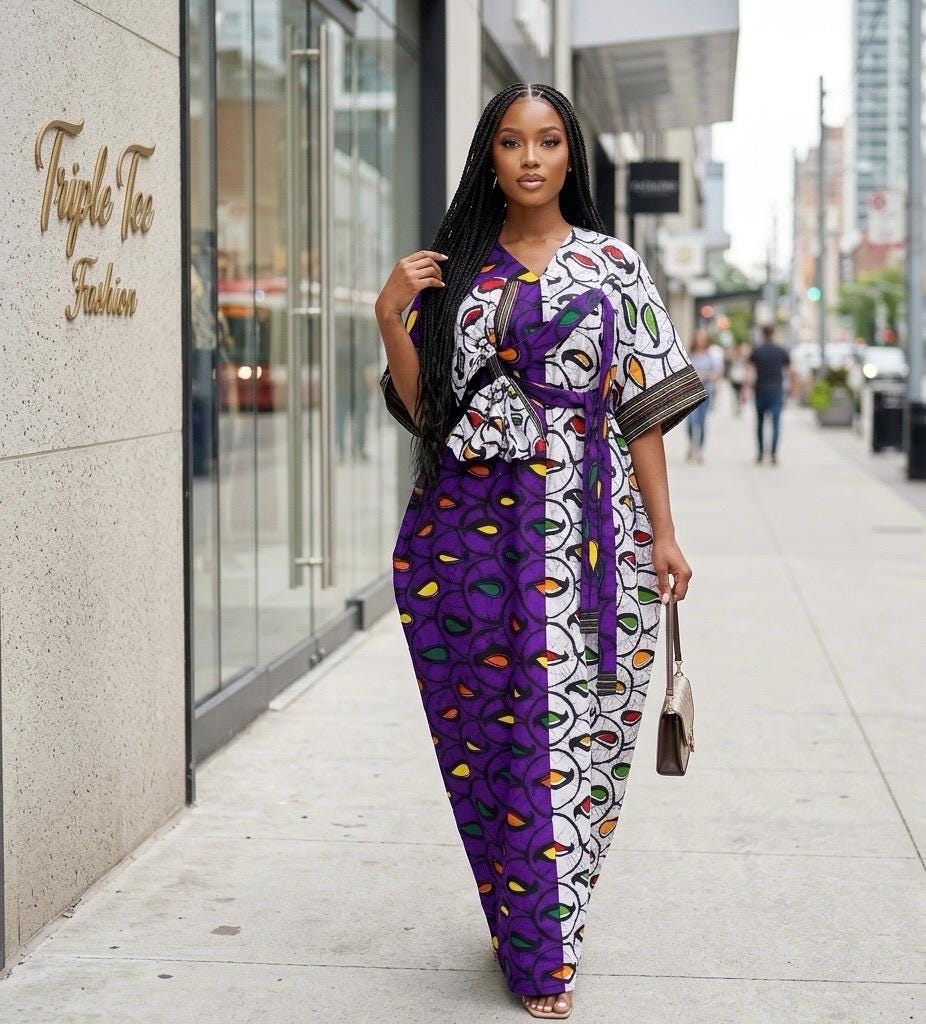 Ankara Boubou Dress | African Print Kaftan, Party Gown