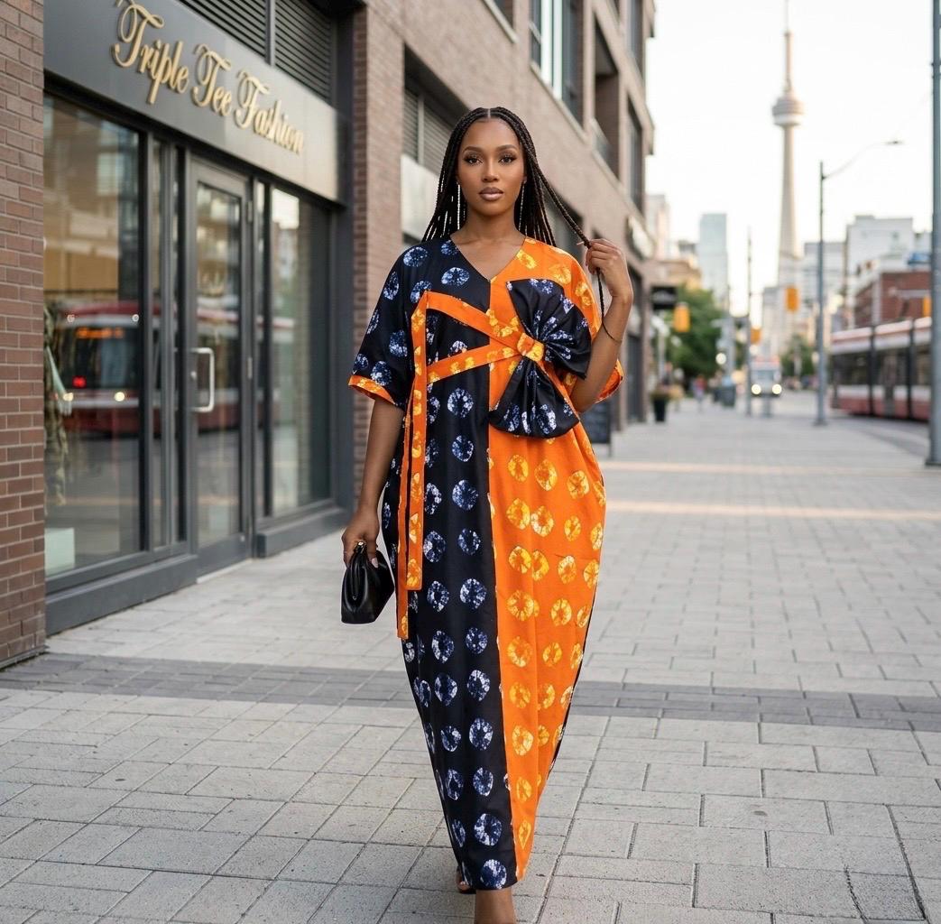 Ankara Boubou Dress | African Print Kaftan, Party Gown