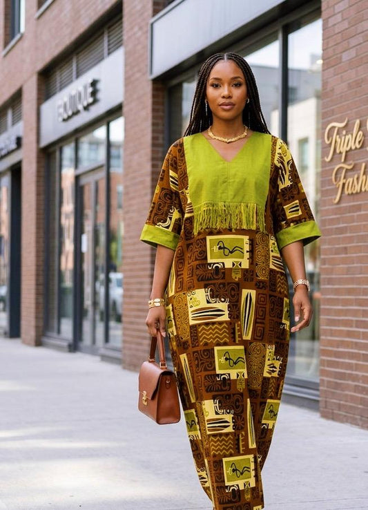 Ankara Boubou Dress | African Print Kaftan, Party Gown