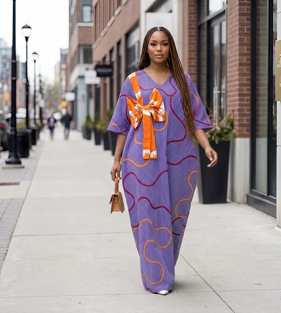 Ankara Boubou Dress | African Print Kaftan, Party Gown