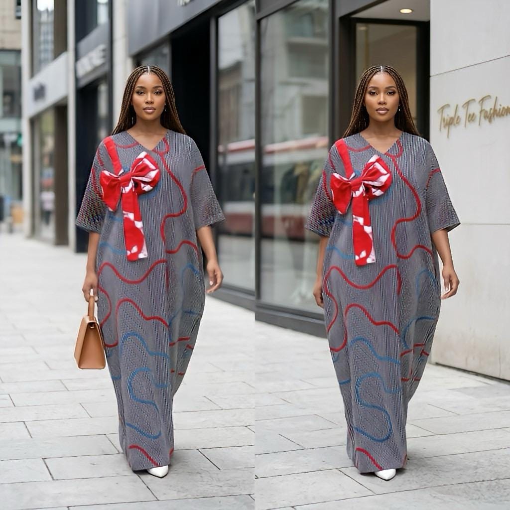 Ankara Boubou Dress | African Print Kaftan, Party Gown