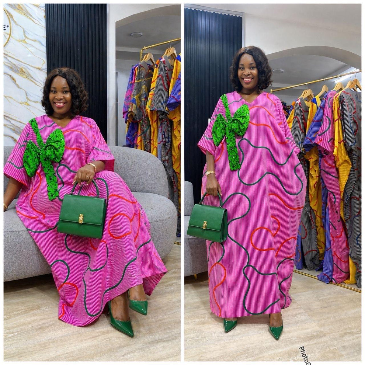 Ankara Boubou Dress | African Print Kaftan, Party Gown