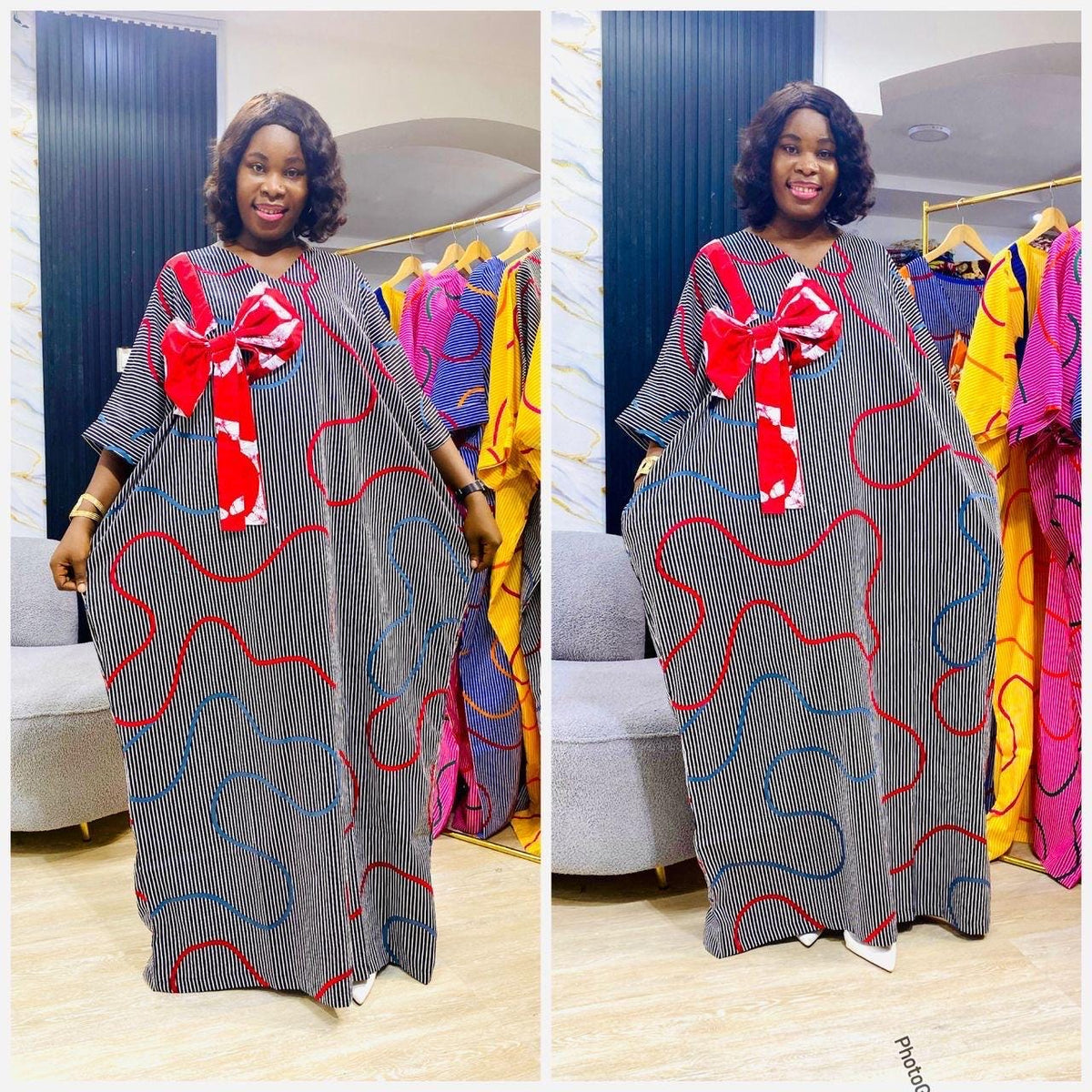 Ankara Boubou Dress | African Print Kaftan, Party Gown