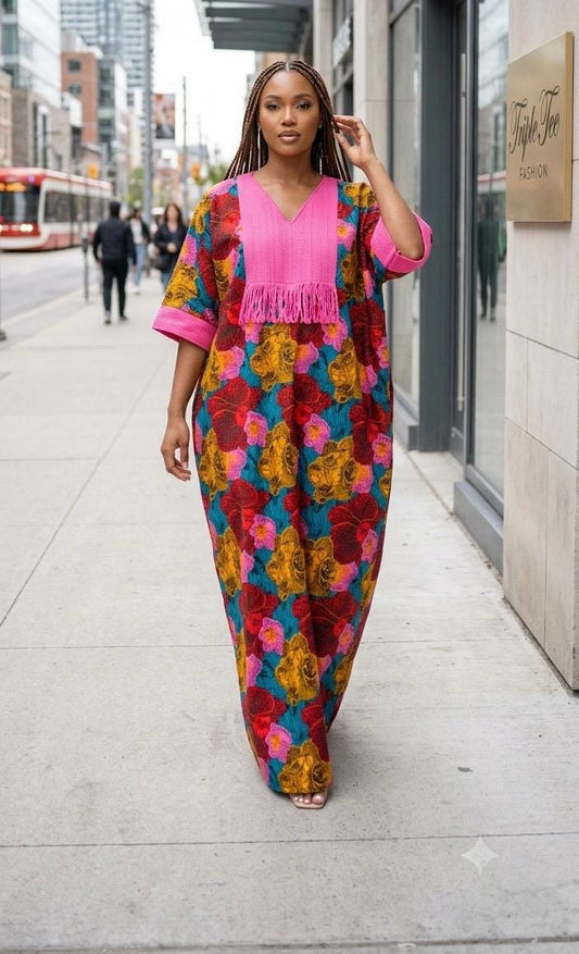 Ankara Boubou Dress | African Print Kaftan, Party Gown
