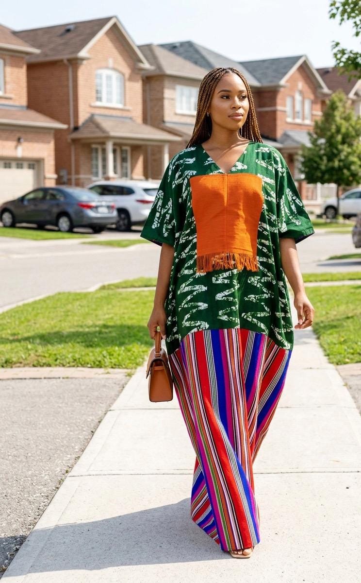Ankara Boubou Dress | African Print Kaftan, Party Gown