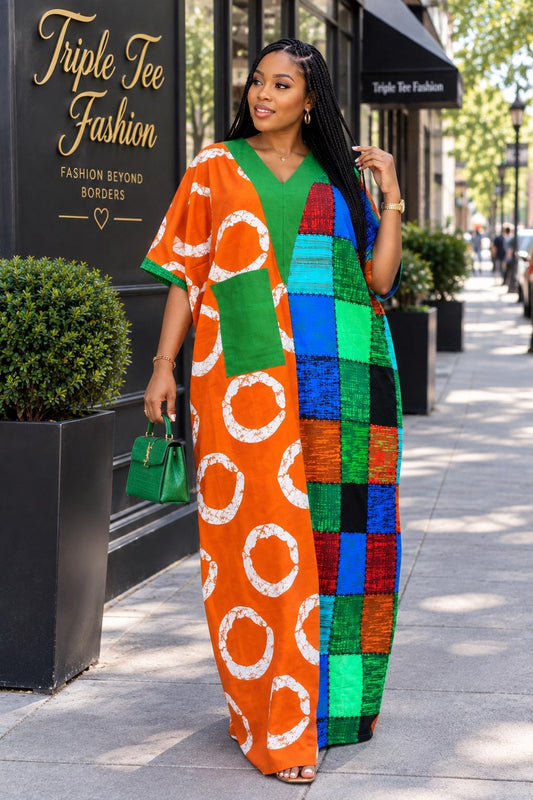 Ankara Boubou Dress | African Print Kaftan, Party Gown