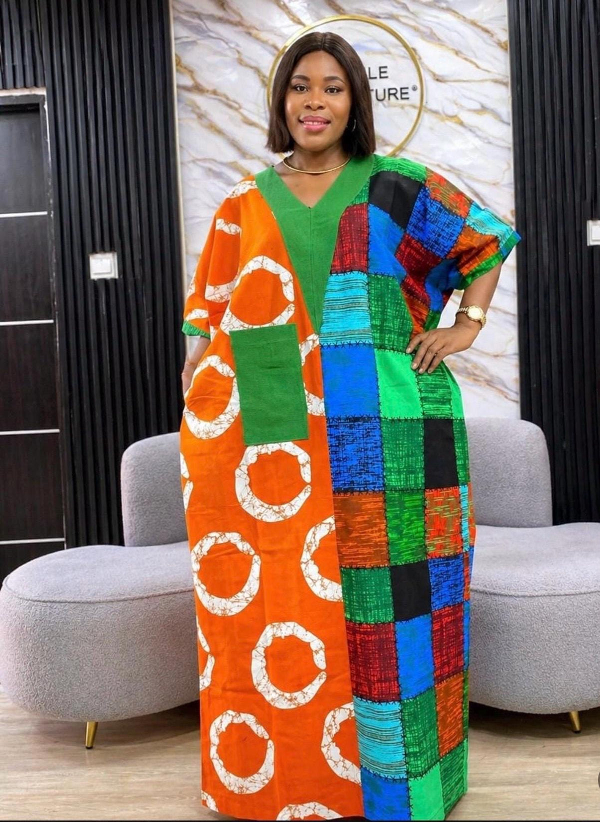 Ankara Boubou Dress | African Print Kaftan, Party Gown