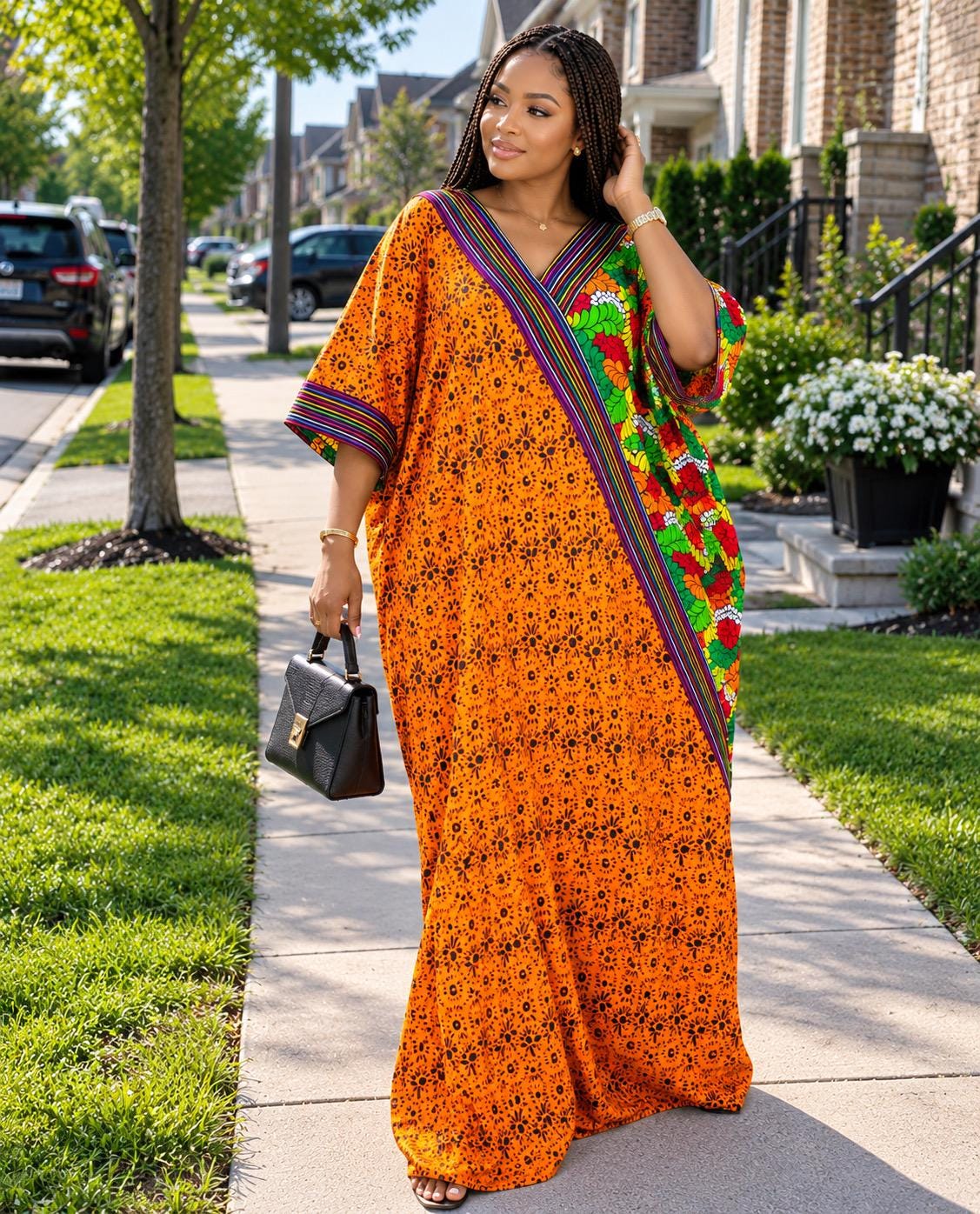 Ankara Boubou Dress | African Print Kaftan, Party Gown