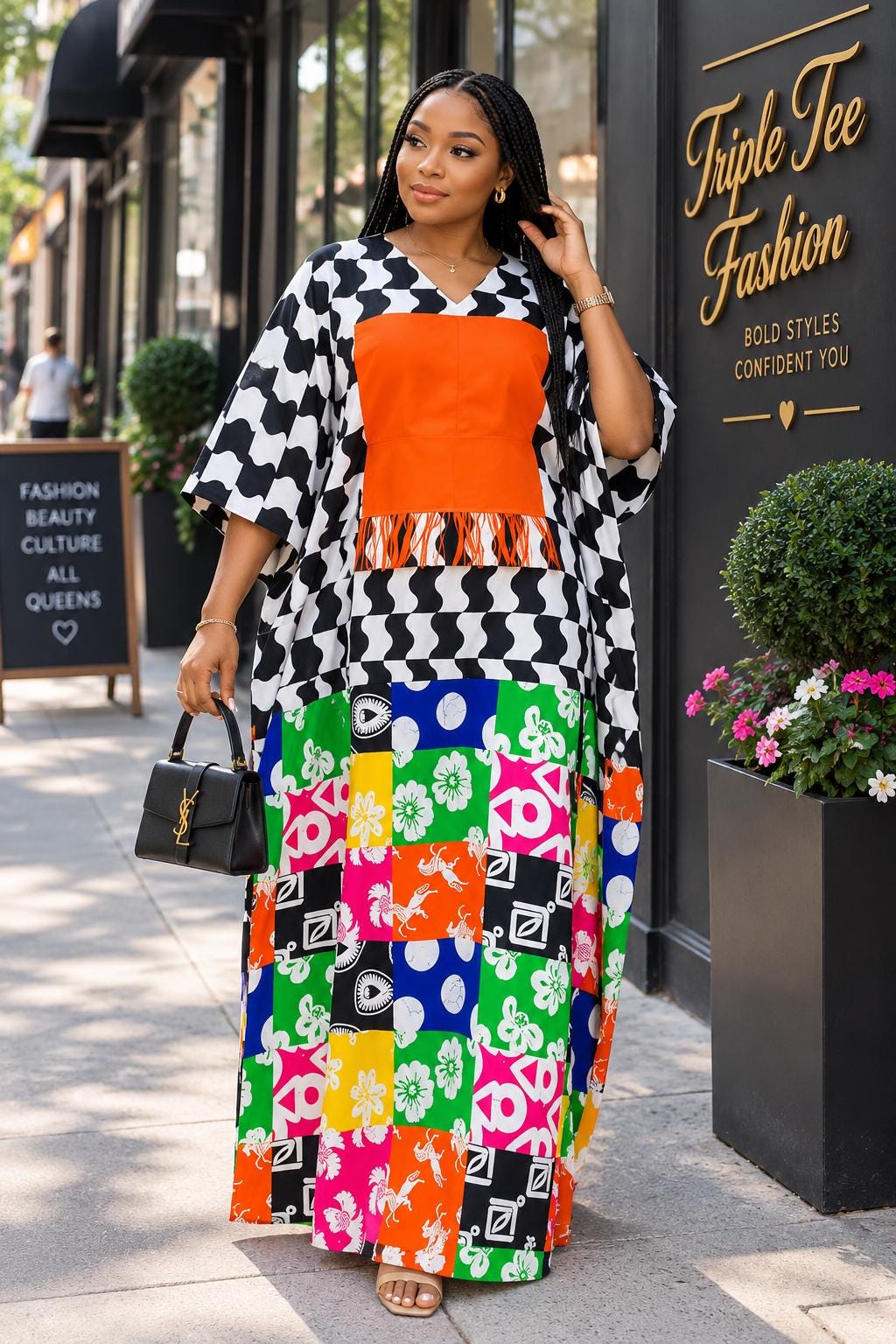 Ankara Boubou Dress | African Print Kaftan, Party Gown