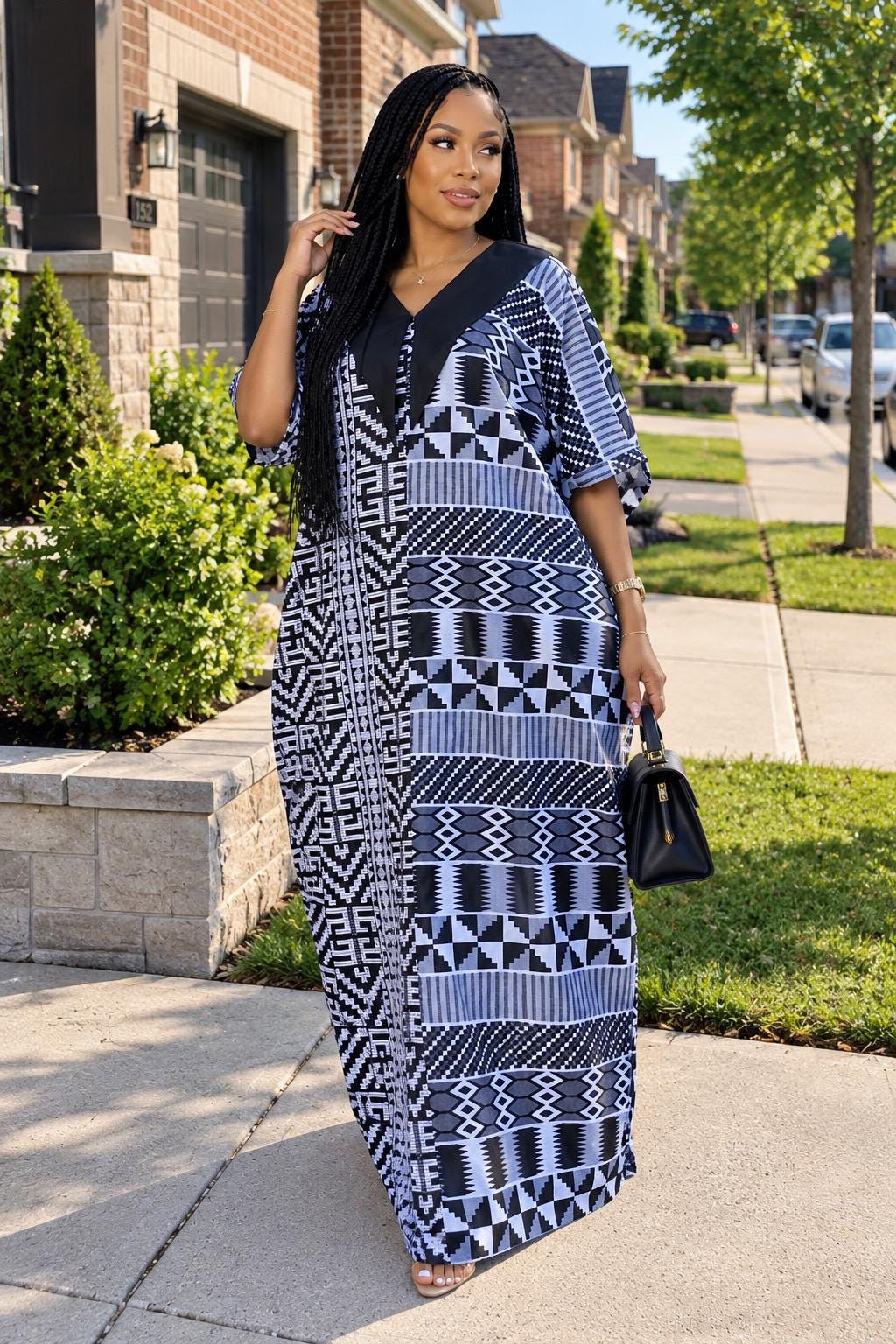 Ankara Boubou Dress | African Print Kaftan, Party Gown