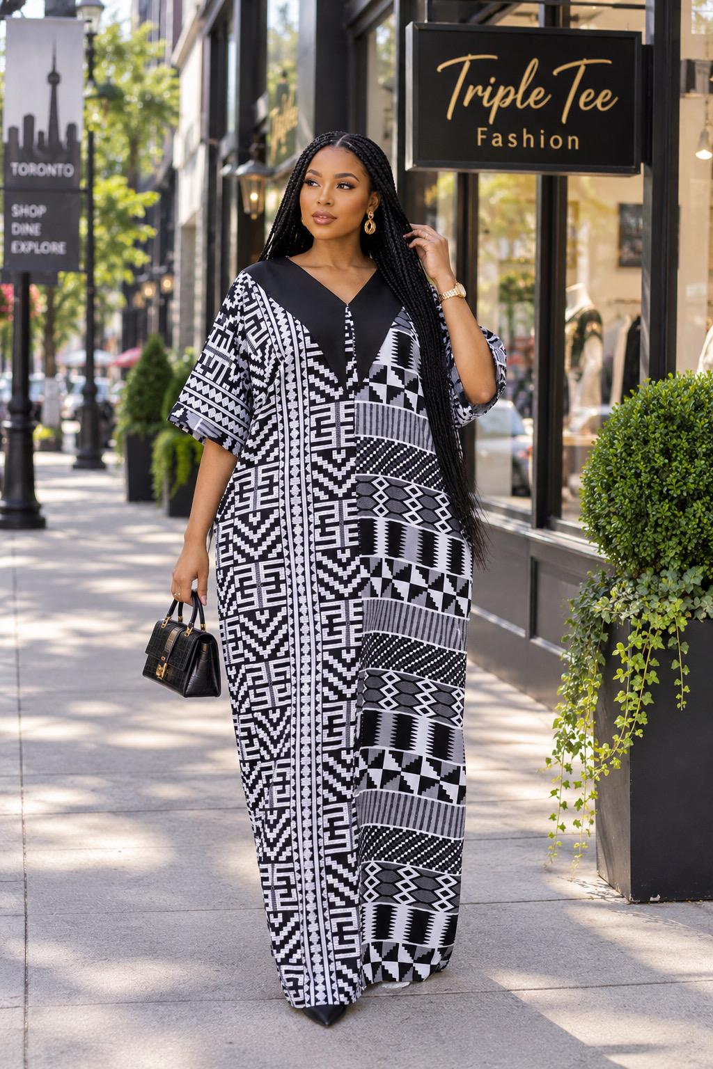 Ankara Boubou Dress | African Print Kaftan, Party Gown