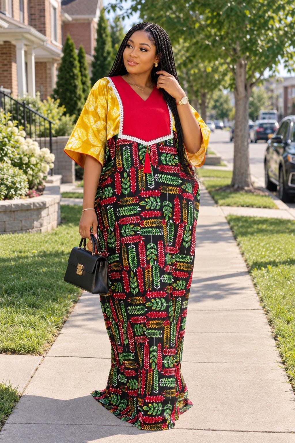African Ankara Brocade dress| danshiki | Kaftan| Handmade African print dress | Nigerian made | Tie and Dye | Boubou| Rich aunty| Ankara