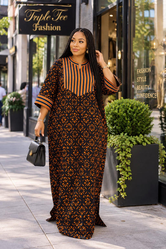 African Ankara Brocade dress| danshiki | Kaftan| Handmade African print dress | Nigerian made | Tie and Dye | Boubou| Rich aunty| Ankara